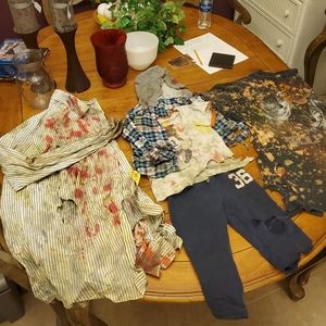 Handmade Zombie Costumes for Mom Dad and Child